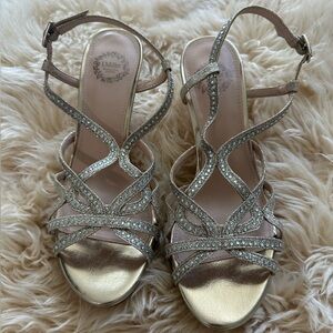 💫 Gold, Glitter & Rhinestone Dress Heels 💫